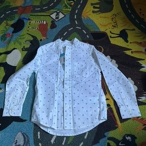 Never worn boys mandarin collar shirt. Ss 4